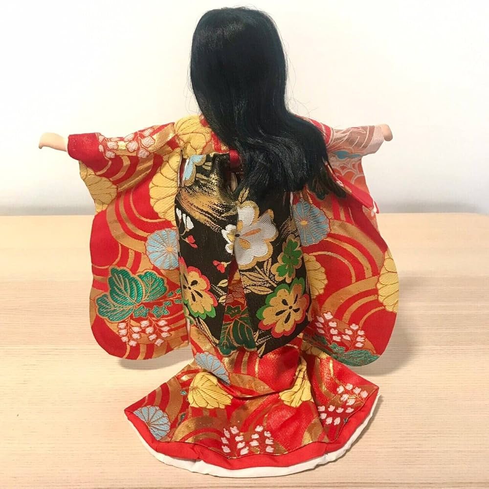 日本人形 片身替わりのお着物を着たお人形 １体 京ちゃん 着物 金襴 手作り 日本人形 山本人形オリジナル 片身替わりのお着物を着たお人形